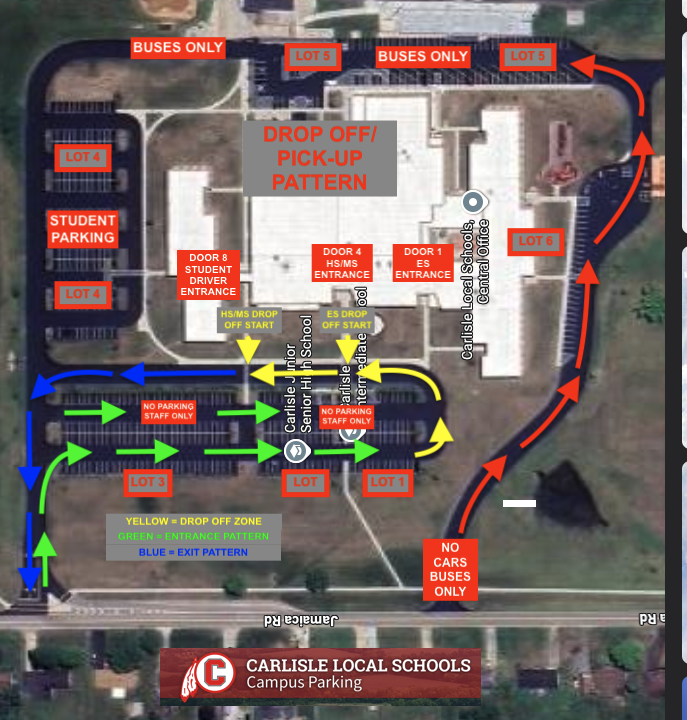 Drop-Off/Pick-Up Map